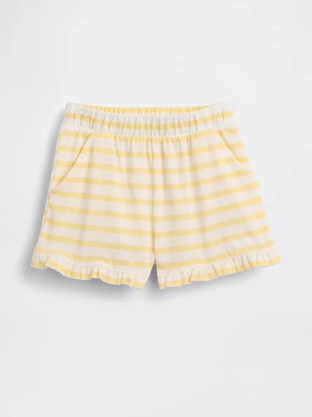 Pantalones cortos con volantes para bebés y niños, de poner sin cremallera, combinables