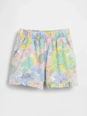 Pantalones cortos con volantes para bebés y niños, de poner sin cremallera, combinables