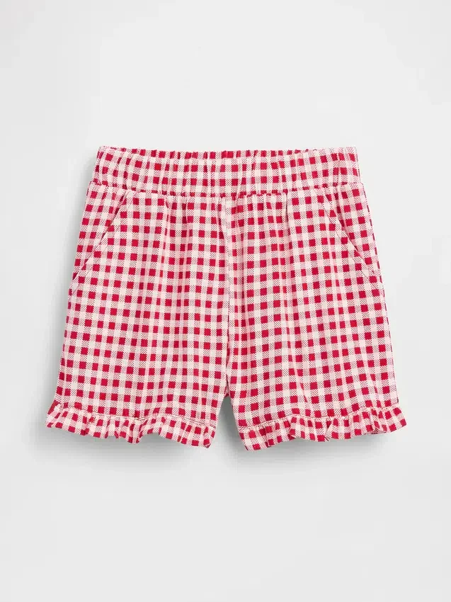 Pantalones cortos con volantes para bebés y niños, de poner sin cremallera, combinables