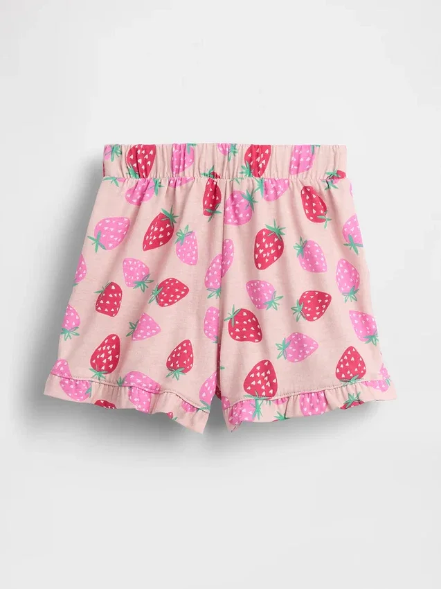 Pantalones cortos con volantes para bebés y niños, de poner sin cremallera, combinables