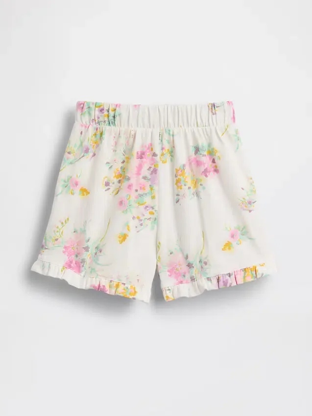 Pantalones cortos con volantes para bebés y niños, de poner sin cremallera, combinables