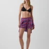 Pantalones cortos de 4" con estampado de cuadros en tela seersucker