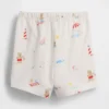 Pantalones cortos de algodón orgánico «Baby First Favorites» con osito de playa