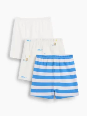 Pantalones cortos de algodón orgánico «Baby First Favorites» (paquete de 3)