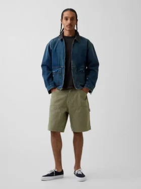 Pantalones cortos de carpintero de mezclilla holgados de 9"