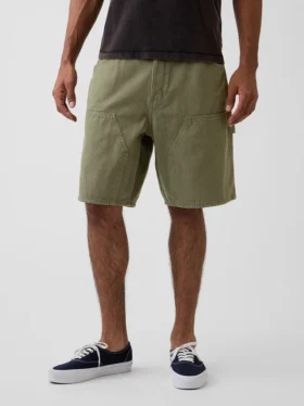 Pantalones cortos de carpintero de mezclilla holgados de 9″
