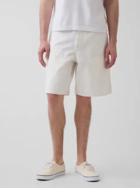 Pantalones cortos de carpintero de mezclilla holgados de 9″