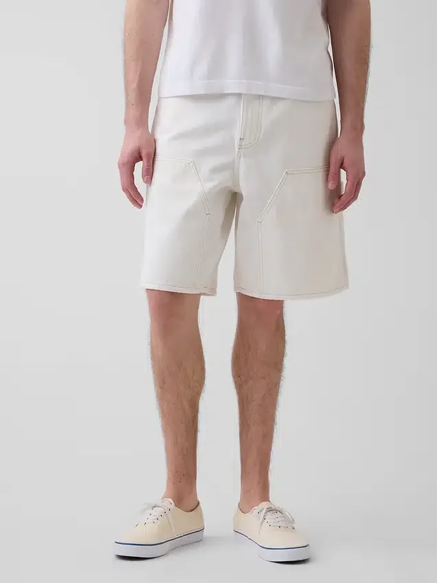 Pantalones cortos de carpintero de mezclilla holgados de 9"