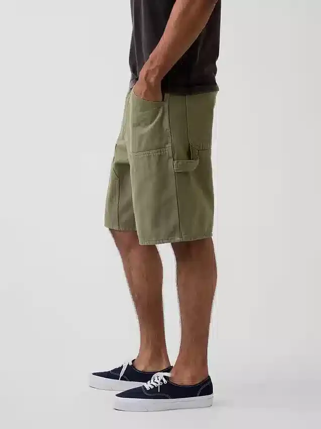 Pantalones cortos de carpintero de mezclilla holgados de 9"