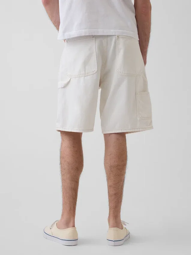 Pantalones cortos de carpintero de mezclilla holgados de 9"