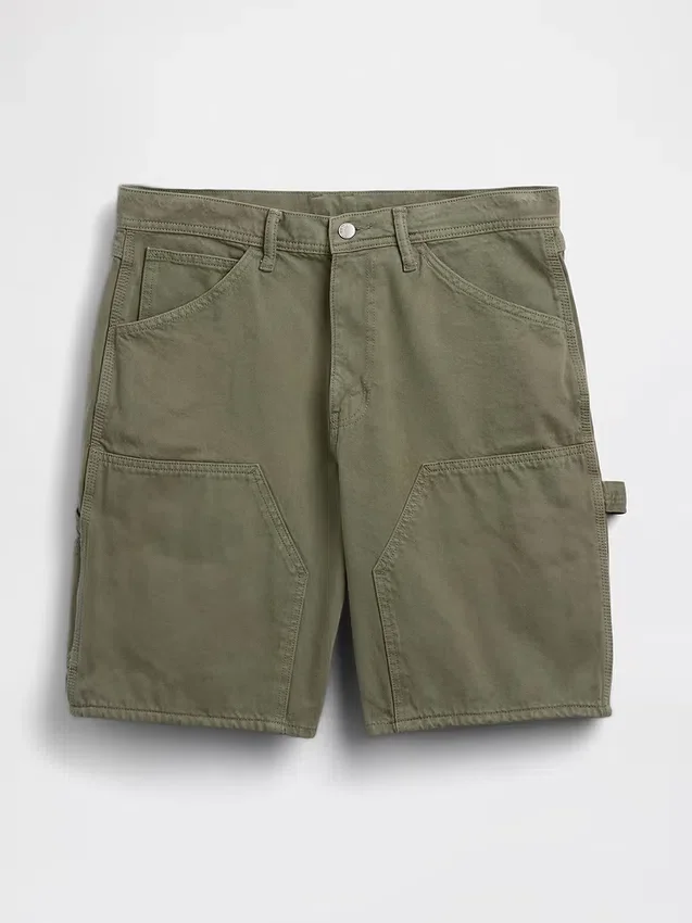 Pantalones cortos de carpintero de mezclilla holgados de 9"