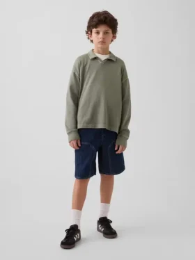 Pantalones cortos de carpintero de mezclilla holgados estilo de los 90 para niños