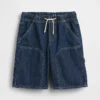 Pantalones cortos de carpintero de mezclilla holgados estilo de los 90 para niños