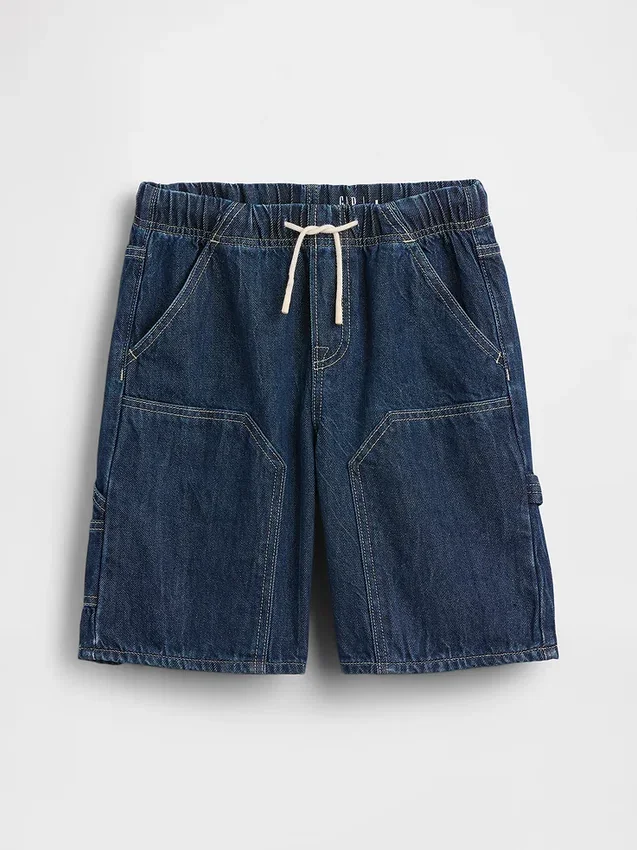 Pantalones cortos de carpintero de mezclilla holgados estilo de los 90 para niños