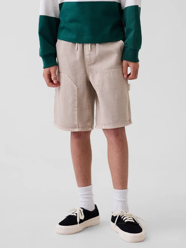 Pantalones cortos de carpintero de mezclilla holgados estilo de los 90 para niños
