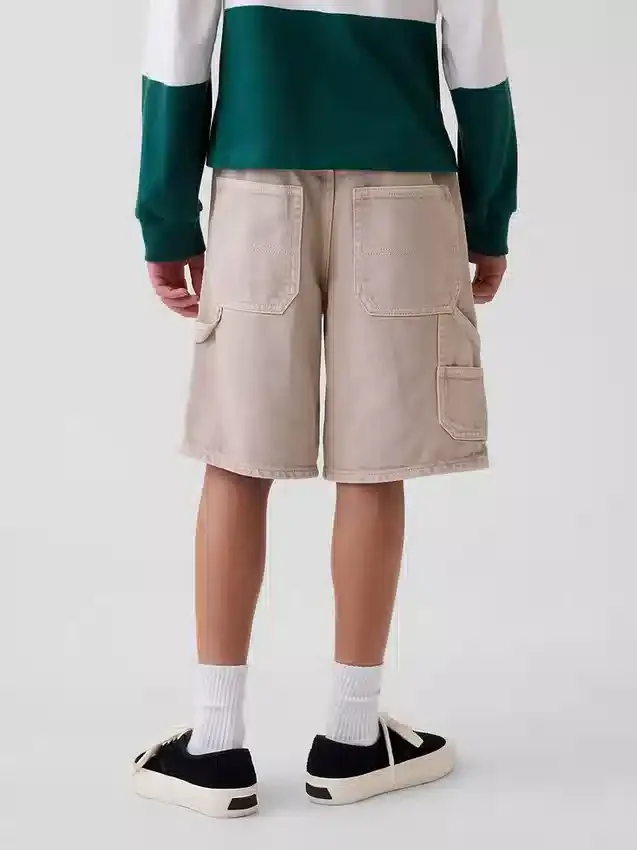 Pantalones cortos de carpintero de mezclilla holgados estilo de los 90 para niños