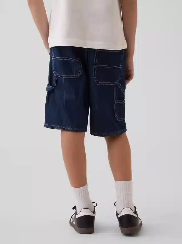 Pantalones cortos de carpintero de mezclilla holgados estilo de los 90 para niños