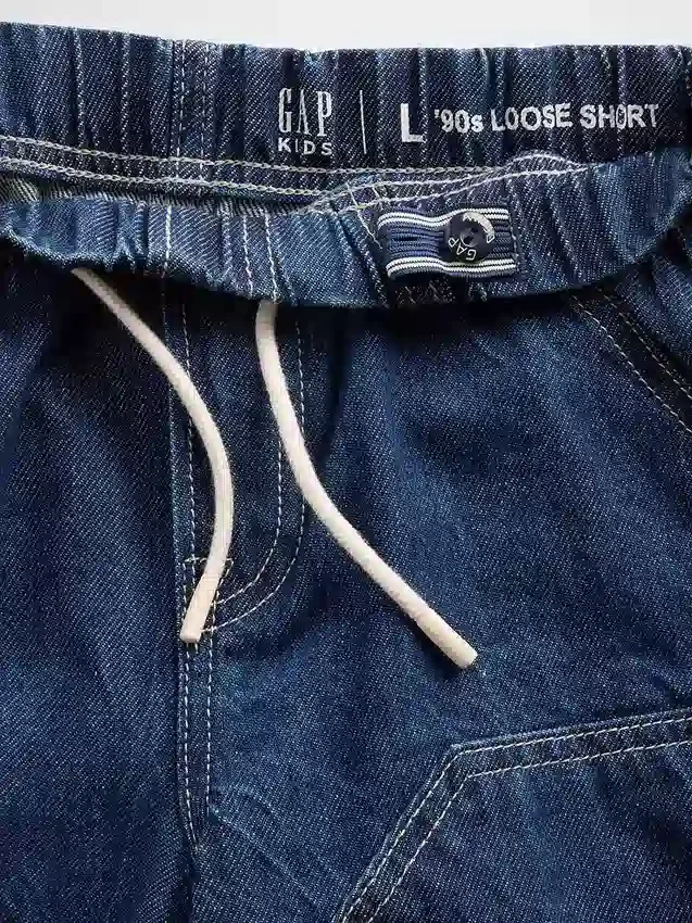 Pantalones cortos de carpintero de mezclilla holgados estilo de los 90 para niños