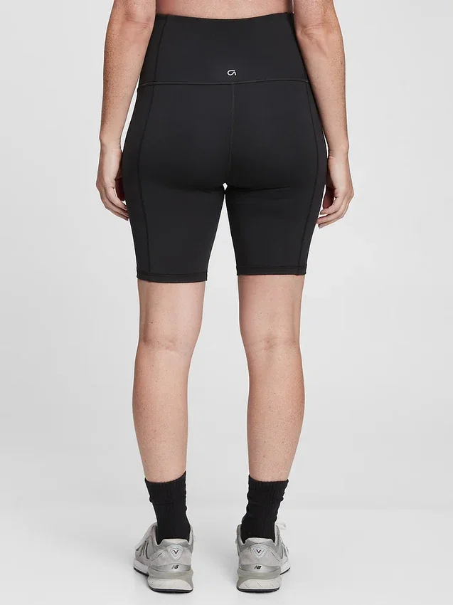 Pantalones cortos de ciclismo premamá con paneles completos, hechos de tela reciclada