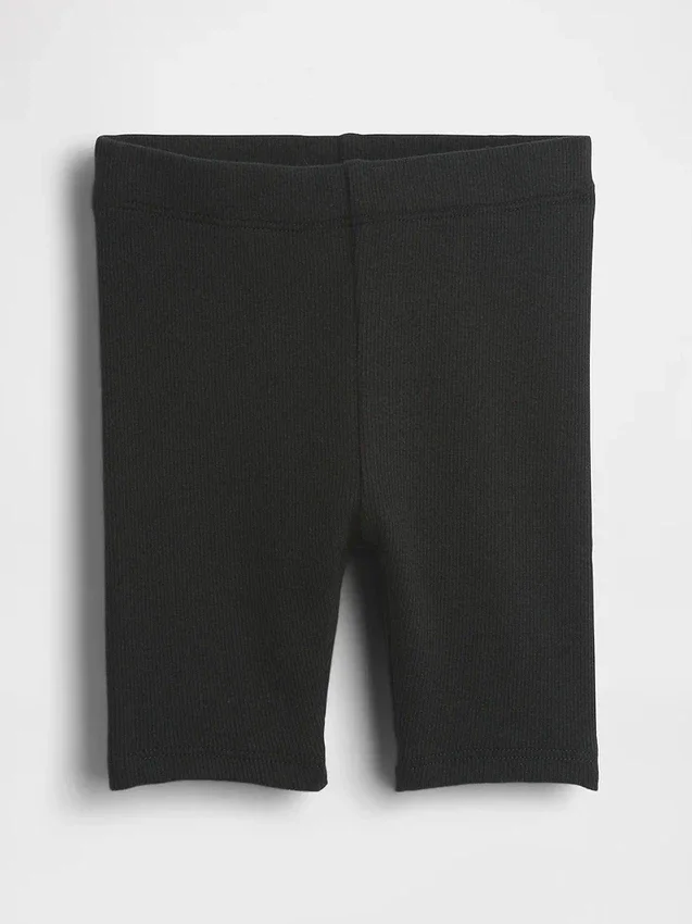 Pantalones cortos de ciclista acanalados para bebés y niños pequeños, combinables