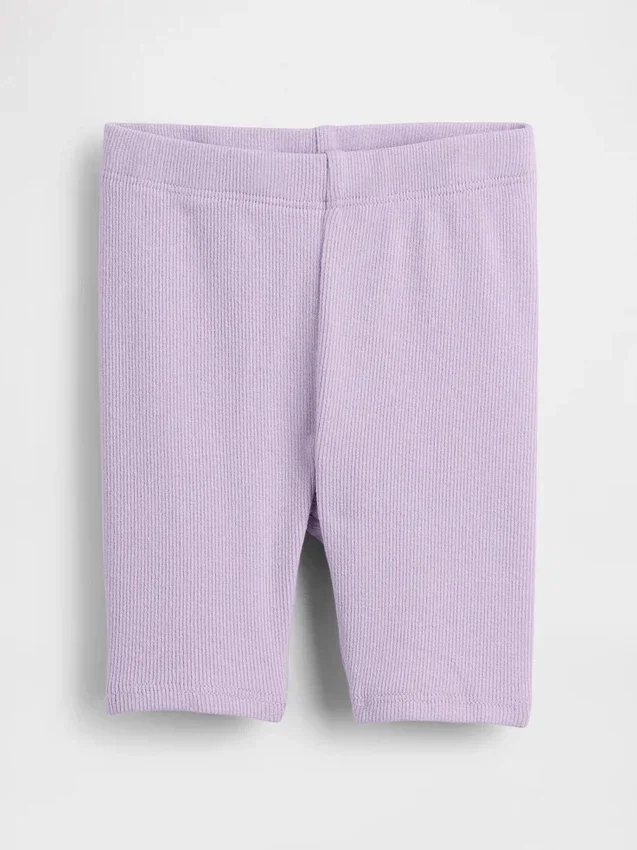 Pantalones cortos de ciclista acanalados para bebés y niños pequeños, combinables
