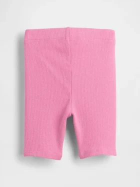 Pantalones cortos de ciclista acanalados para bebés y niños pequeños, combinables