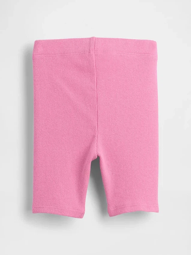Pantalones cortos de ciclista acanalados para bebés y niños pequeños, combinables