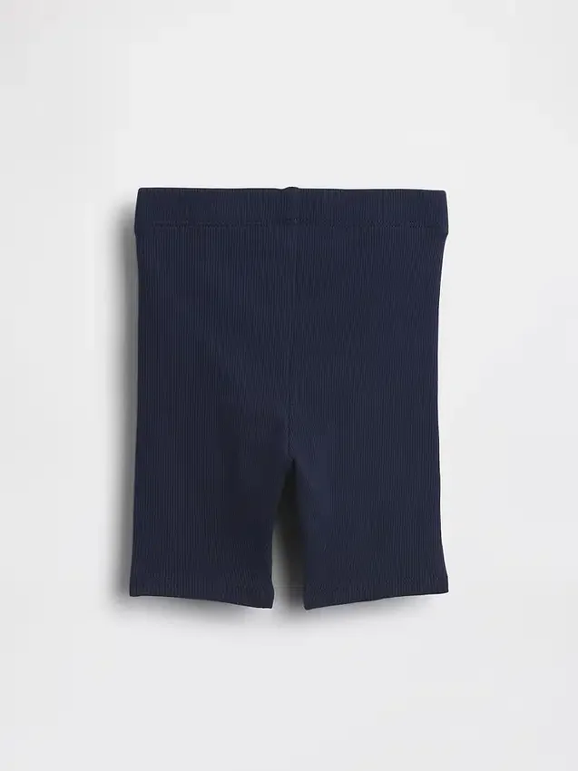 Pantalones cortos de ciclista acanalados para bebés y niños pequeños, combinables