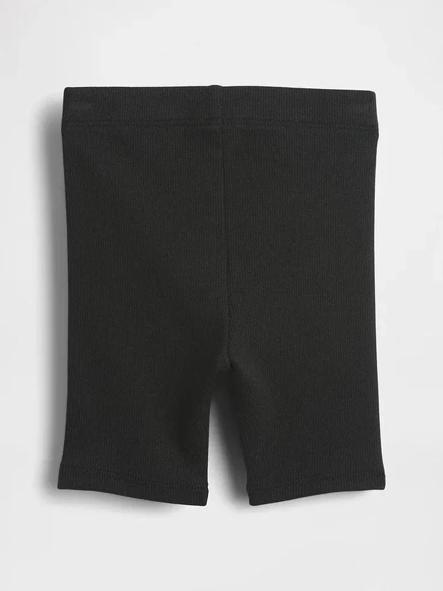 Pantalones cortos de ciclista acanalados para bebés y niños pequeños, combinables