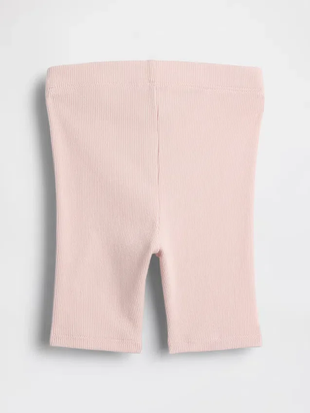 Pantalones cortos de ciclista acanalados para bebés y niños pequeños, combinables