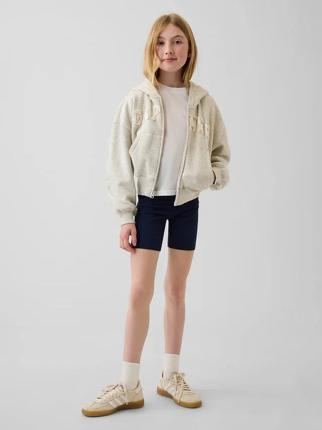 Pantalones cortos de ciclista con dobladillo para niños