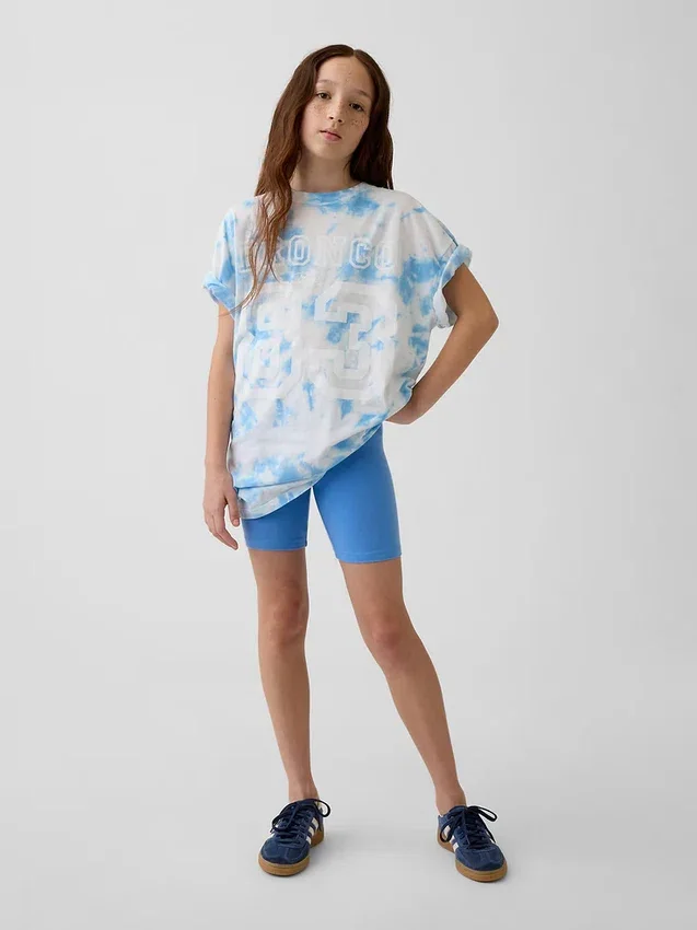 Pantalones cortos de ciclista con dobladillo para niños