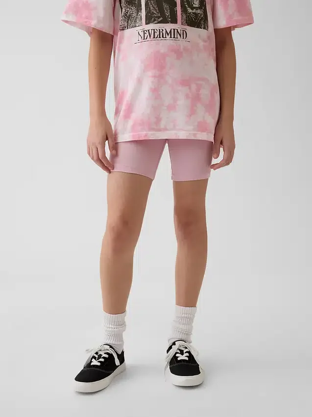 Pantalones cortos de ciclista con dobladillo para niños