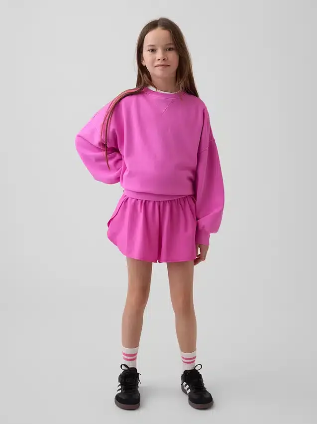 Pantalones cortos de correr para niños de secado rápido con dobladillo de mariposa