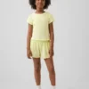 Pantalones cortos de correr para niños de secado rápido con dobladillo de mariposa
