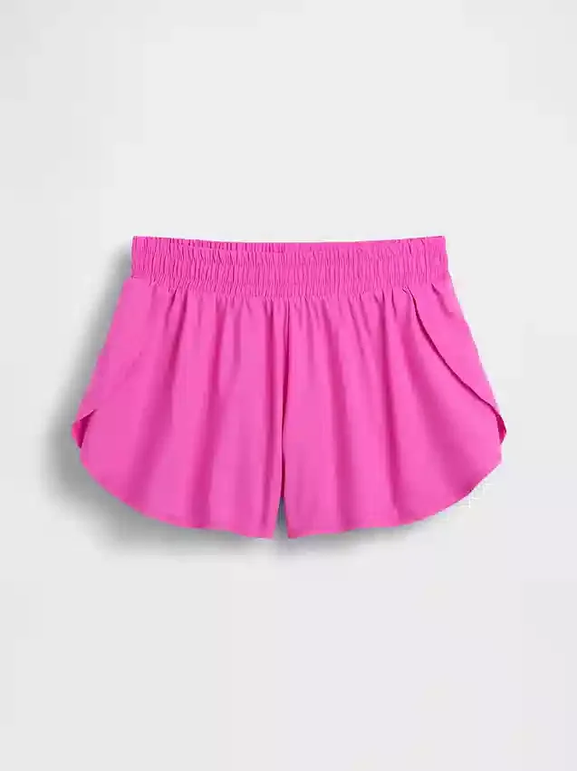 Pantalones cortos de correr para niños de secado rápido con dobladillo de mariposa