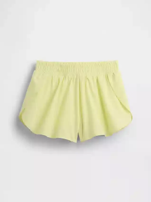 Pantalones cortos de correr para niños de secado rápido con dobladillo de mariposa