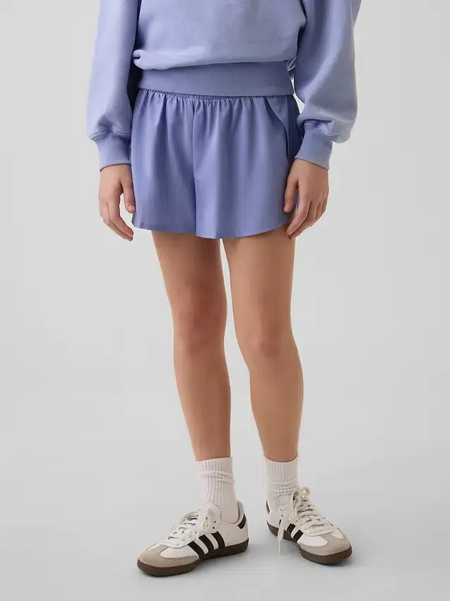 Pantalones cortos de correr para niños de secado rápido con dobladillo de mariposa