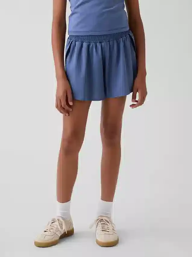 Pantalones cortos de correr para niños de secado rápido con dobladillo de mariposa