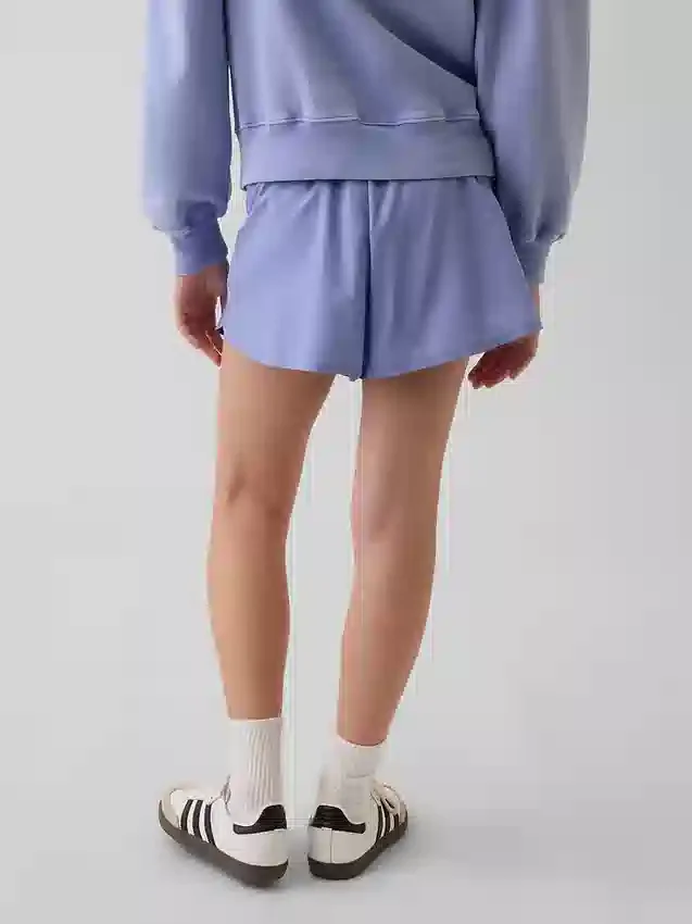 Pantalones cortos de correr para niños de secado rápido con dobladillo de mariposa