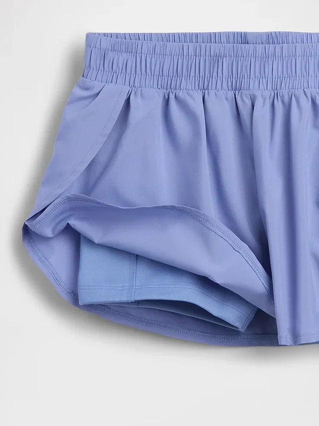 Pantalones cortos de correr para niños de secado rápido con dobladillo de mariposa