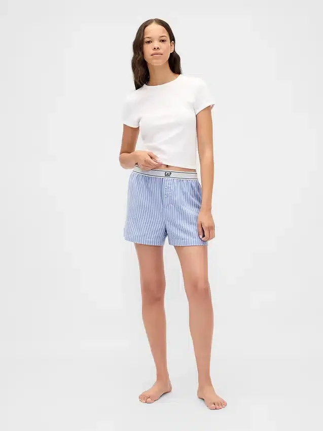 Pantalones cortos de franela con logotipo
