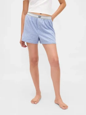 Pantalones cortos de franela con logotipo