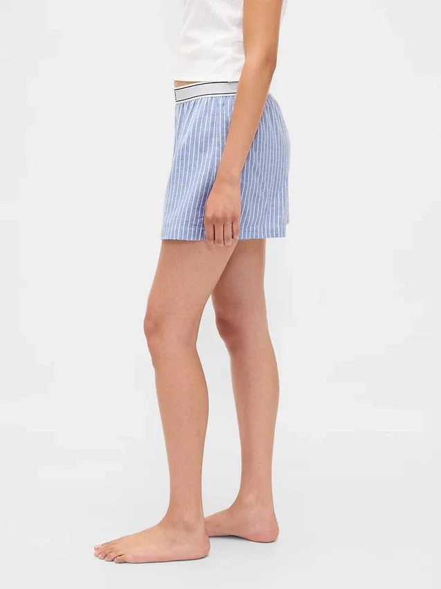 Pantalones cortos de franela con logotipo