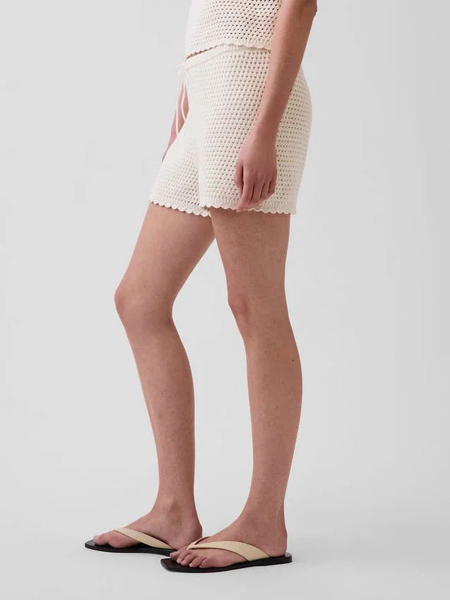 Pantalones cortos de ganchillo 100 % algodón