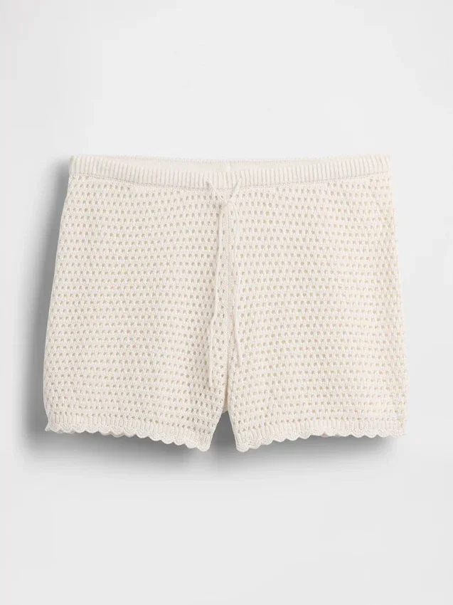 Pantalones cortos de ganchillo 100 % algodón