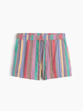 Pantalones cortos de gasa de algodón de talle medio de 4"