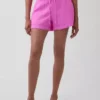 Pantalones cortos de gasa de algodón de talle medio de 4"