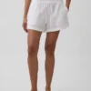 Pantalones cortos de gasa de algodón de talle medio de 4"