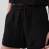 Pantalones cortos de gasa de algodón de talle medio de 4"